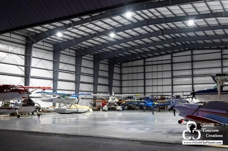 Polished concrete in the avaition industry